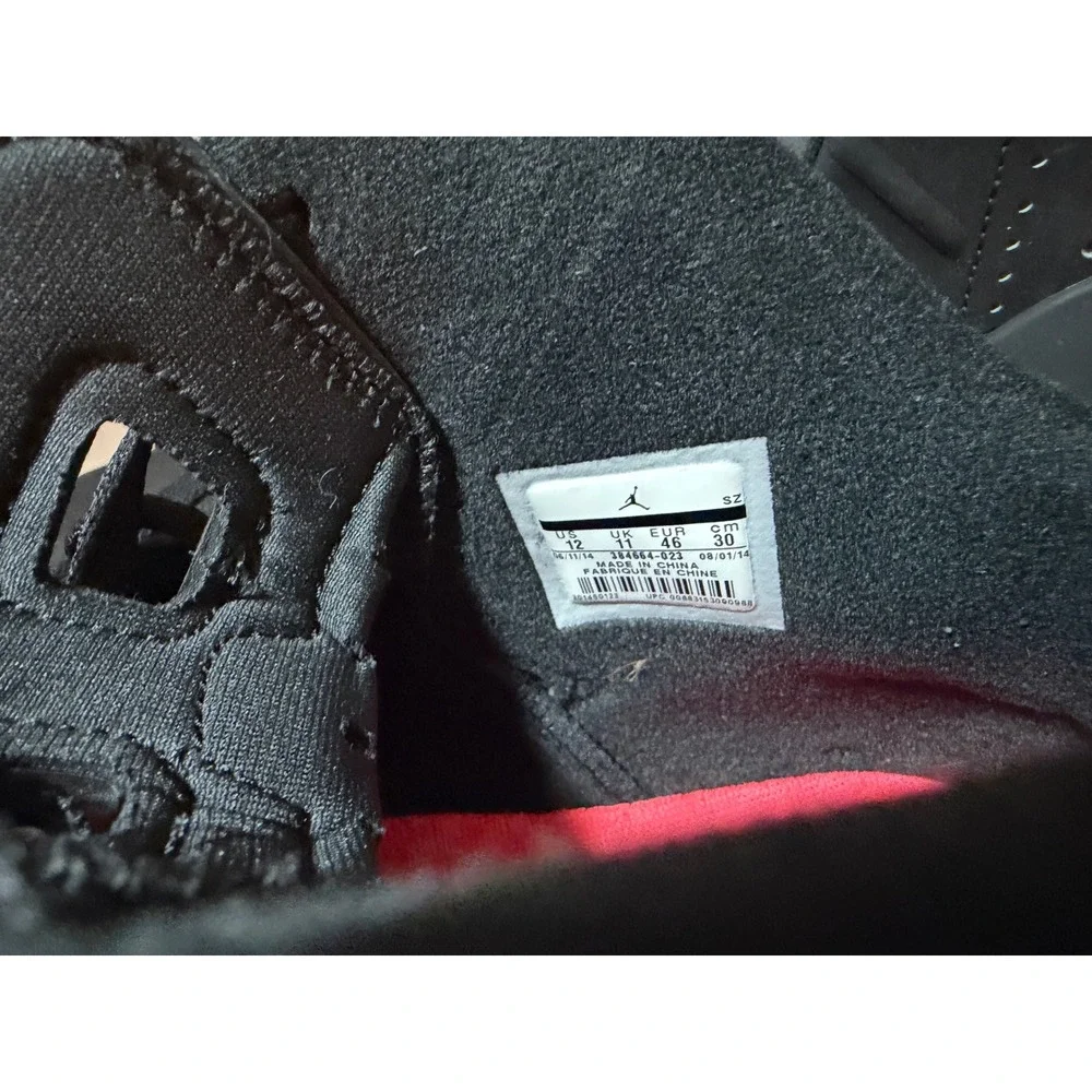 Air Jordan 6 Retro Infrared 2014 Black Infrared 384664-023 Mens Size 12 High Top